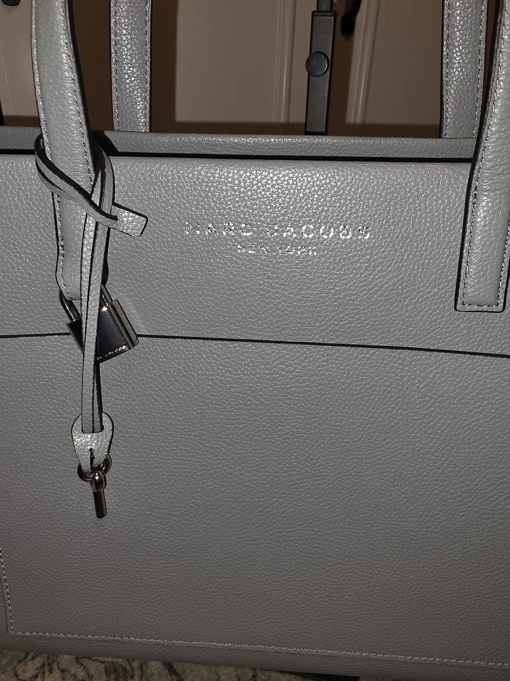 Marc Jacobs  Gray Rock Leather  Work Tote Laptop Bag